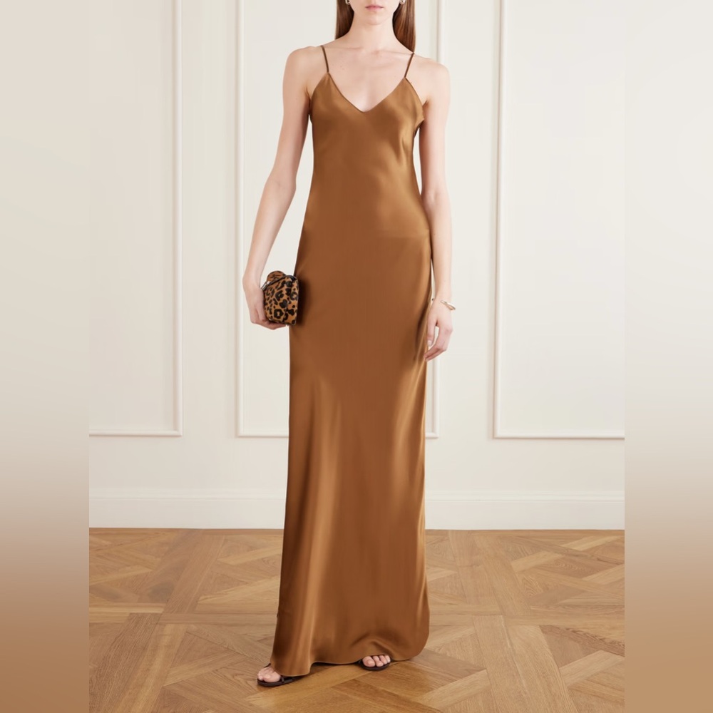 rust orange brown slip dress urban outfitters size small